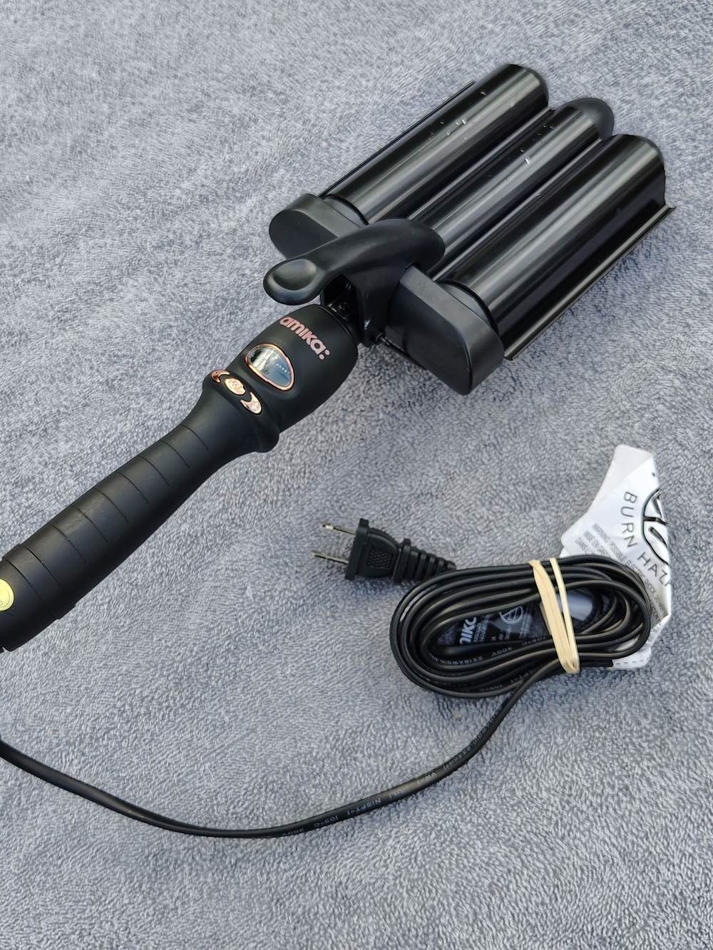 Amika High Tide Jumbo Deep Waver Beach Waves Hair Tool Curling Iron 1.25" Barrel